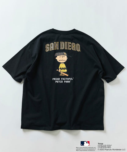 FREAK'S STORE x PEANUTS MLB Special Order Big Silhouette Back Print T-Shirt / PADRES 印花短袖T恤