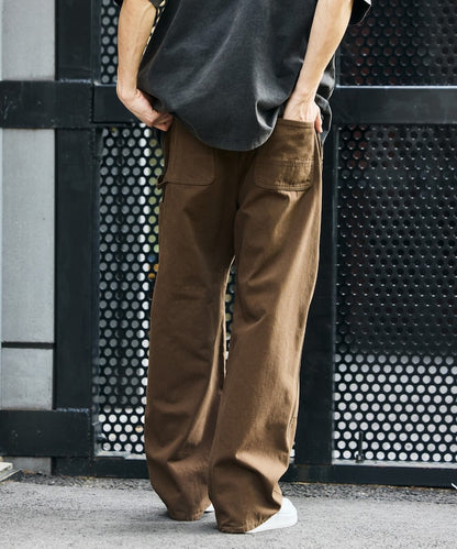 FREAK'S STORE Wide silhouette double knee work Pants 寬版工裝褲
