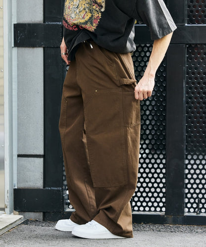 FREAK'S STORE Wide silhouette double knee work Pants 寬版工裝褲