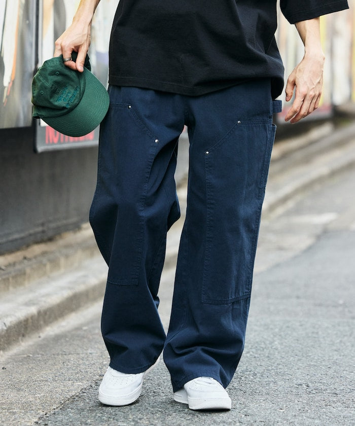 FREAK'S STORE Wide silhouette double knee work Pants 寬版工裝褲