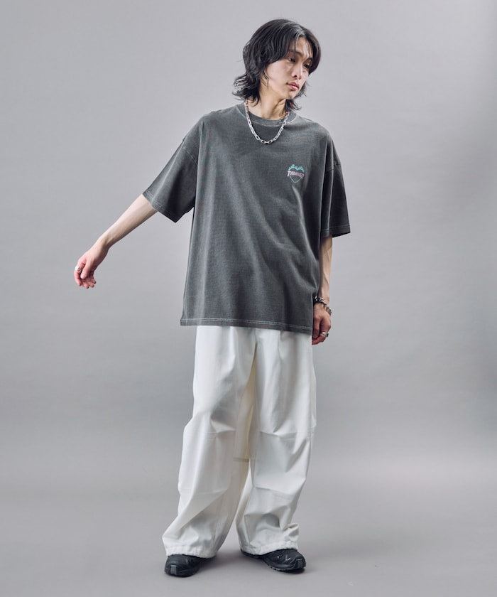 PUBLUX x THRASHER Back logo flame heart TEE 限定印花短袖T恤