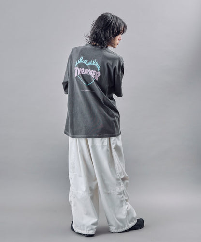 PUBLUX x THRASHER Back logo flame heart TEE 限定印花短袖T恤