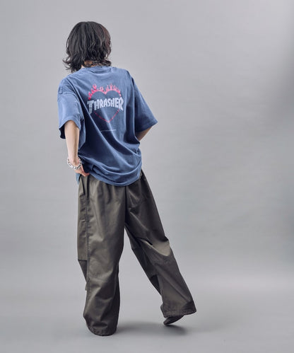 PUBLUX x THRASHER Back logo flame heart TEE 限定印花短袖T恤