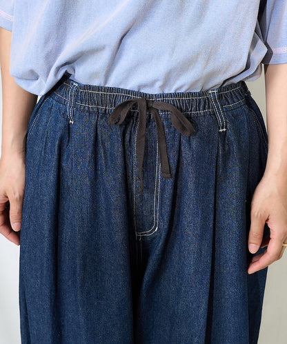 FREAK'S STORE Linen blend curved easy Pants 亞麻混紡休閒牛仔褲