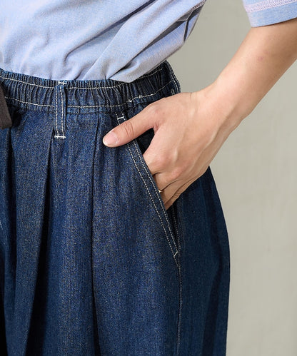 FREAK'S STORE Linen blend curved easy Pants 亞麻混紡休閒牛仔褲