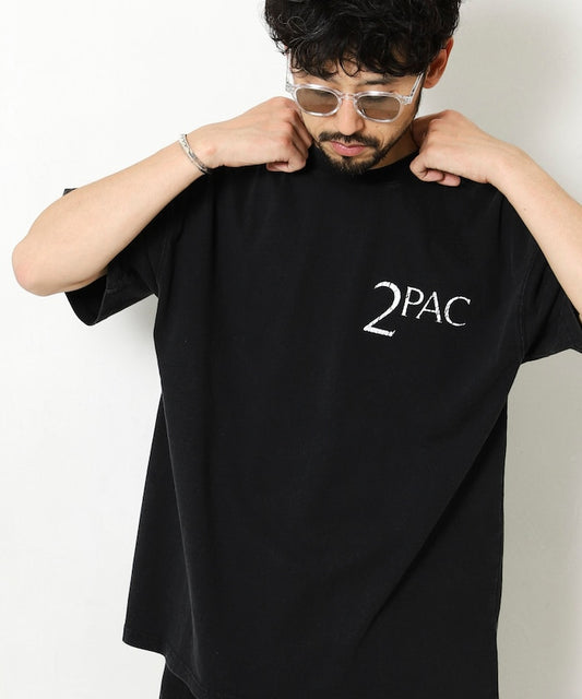 FREAK'S STORE 2pac Back Print Crew Neck T-Shirt Short Sleeve 印花短袖T恤