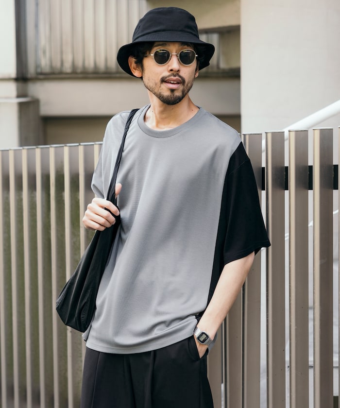 Firsthand UV protection Punch-on T-shirt 機能拼色短袖T恤