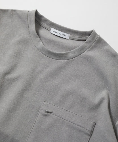 FREAK'S STORE Summer Knit relaxed fit spindle pocket t-shirt 夏季針織短袖T恤