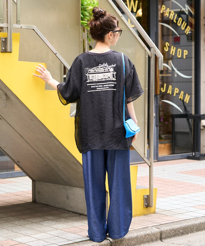 FREAK'S STORE 限定 透紗層次刺繡T恤