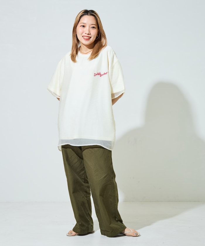 FREAK'S STORE 限定 透紗層次刺繡T恤