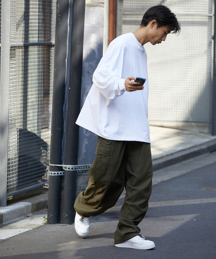 FREAK'S STORE X CHOW DOWN Wide silhouette crew neck long sleeve T-shirt 寬版刺繡長袖上衣