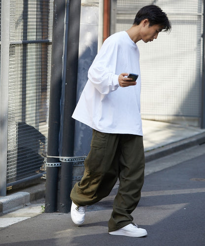 FREAK'S STORE X CHOW DOWN Wide silhouette crew neck long sleeve T-shirt 寬版刺繡長袖上衣