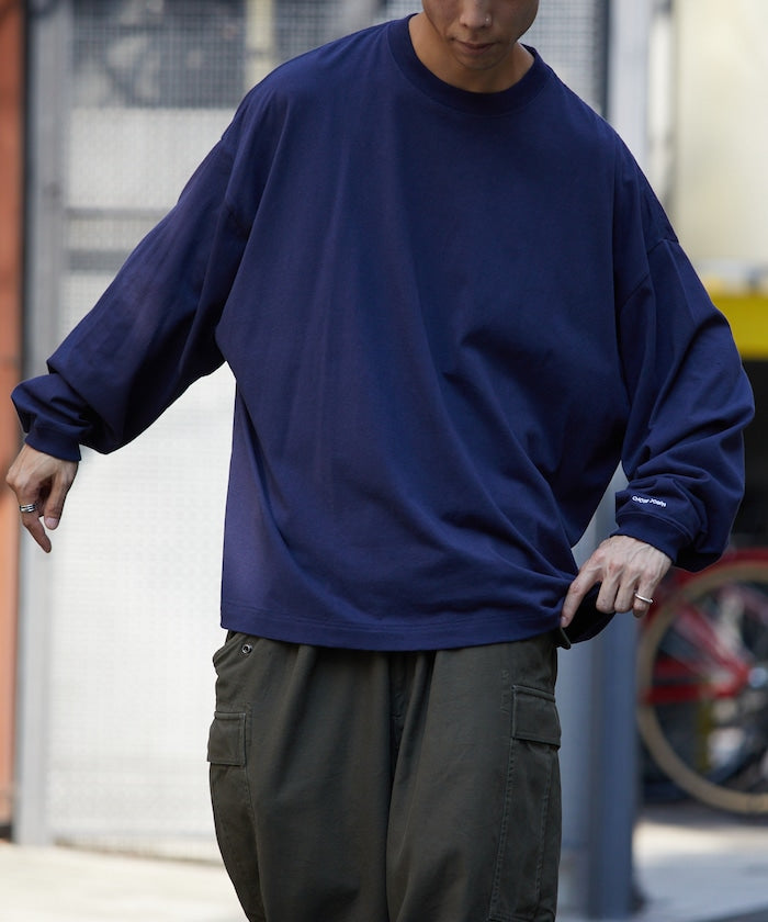 FREAK'S STORE X CHOW DOWN Wide silhouette crew neck long sleeve T-shirt 寬版刺繡長袖上衣