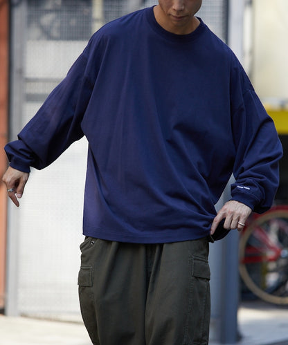 FREAK'S STORE X CHOW DOWN Wide silhouette crew neck long sleeve T-shirt 寬版刺繡長袖上衣