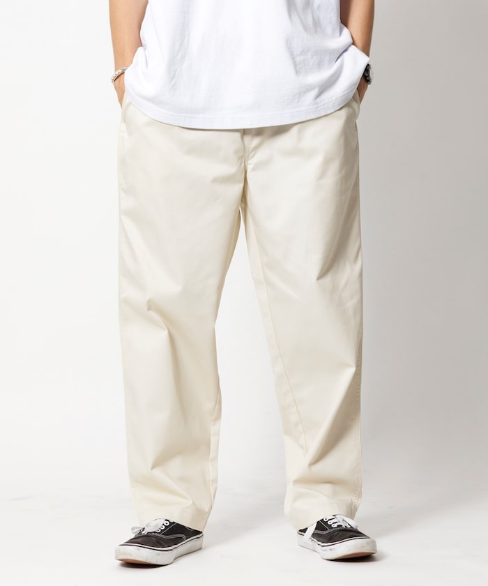 FREAK'S STORE Relaxed fit twill easy Pants 寬版簡約休閒長褲
