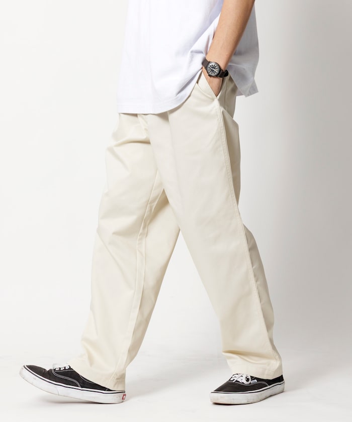 FREAK'S STORE Relaxed fit twill easy Pants 寬版簡約休閒長褲
