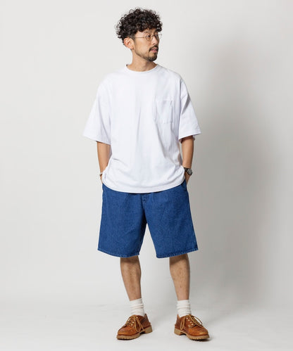 FREAK'S STORE Relaxed fit denim easy Pants 寬版休閑牛仔短褲