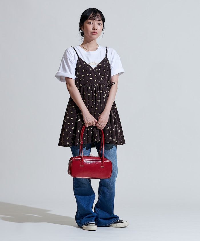 FREAK'S STORE 鄉村風花朵燈芯絨吊帶背心