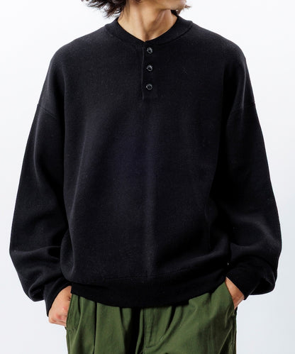 FREAK'S STORE Relax Fit Easy-Care Washable Henley Knit 亨利領長袖針織衫【預約商品 | 2025/12上旬出貨】