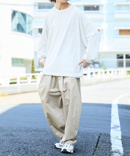 FREAK'S STORE X CHOW DOWN Wide silhouette crew neck long sleeve T-shirt 寬版刺繡長袖上衣