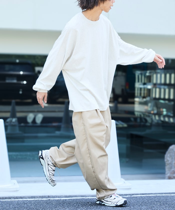 FREAK'S STORE X CHOW DOWN Wide silhouette crew neck long sleeve T-shirt 寬版刺繡長袖上衣