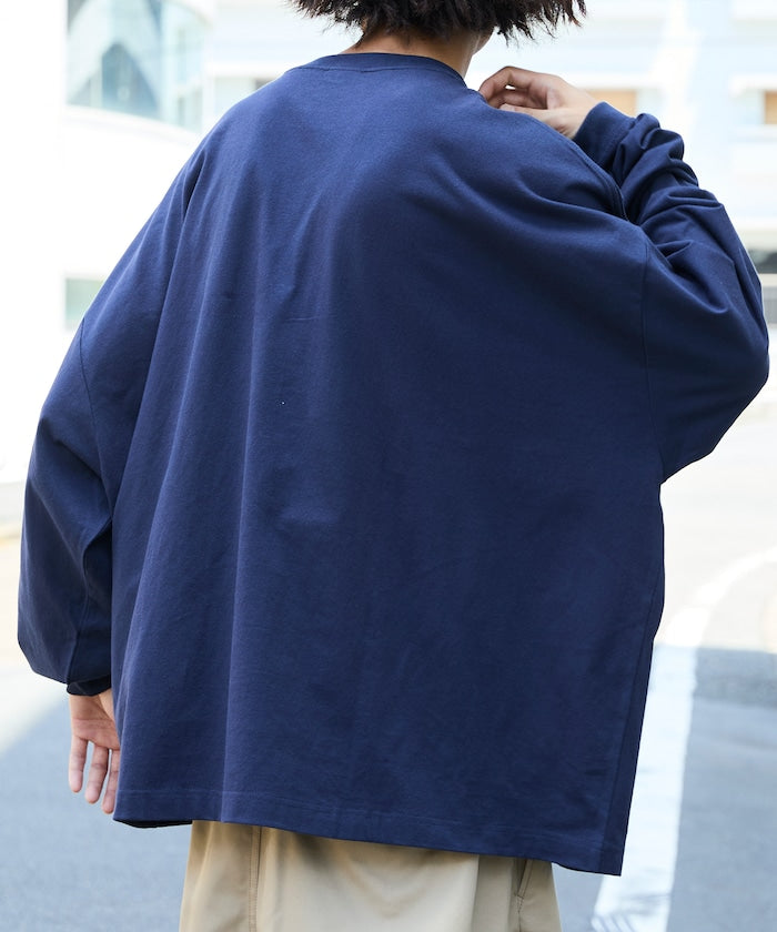 FREAK'S STORE X CHOW DOWN Wide silhouette crew neck long sleeve T-shirt 寬版刺繡長袖上衣