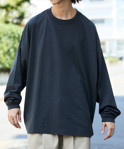 FREAK'S STORE X CHOW DOWN Wide silhouette crew neck long sleeve T-shirt 寬版刺繡長袖上衣