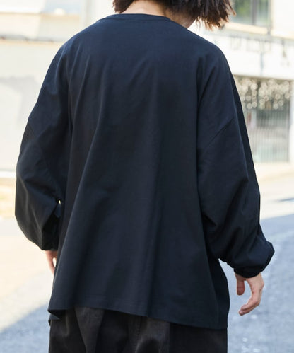 FREAK'S STORE X CHOW DOWN Wide silhouette crew neck long sleeve T-shirt 寬版刺繡長袖上衣