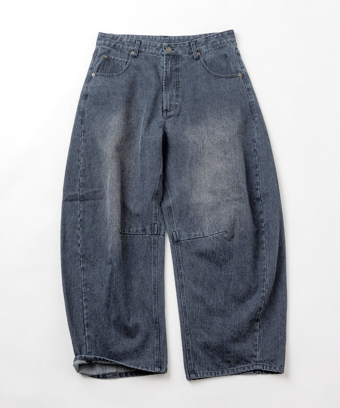 FREAK'S STORE Wide silhouette curved Denim pants 寬鬆繭型牛仔褲【預約商品 | 2025/11下旬出貨】