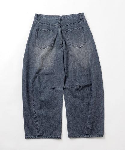 FREAK'S STORE Wide silhouette curved Denim pants 寬鬆繭型牛仔褲【預約商品 | 2025/11下旬出貨】
