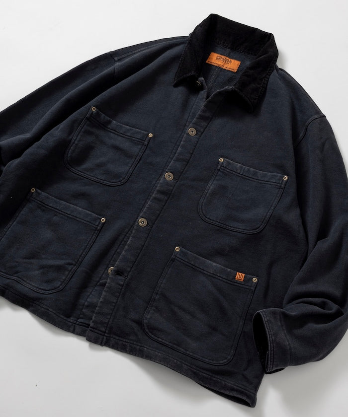 UNIVERSAL OVERALL powder-finished corduroy collar sweatshirt coverall 復古燈芯絨領工裝外套