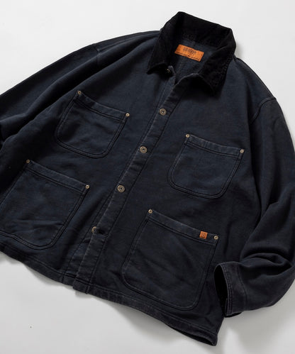 UNIVERSAL OVERALL powder-finished corduroy collar sweatshirt coverall 復古燈芯絨領工裝外套