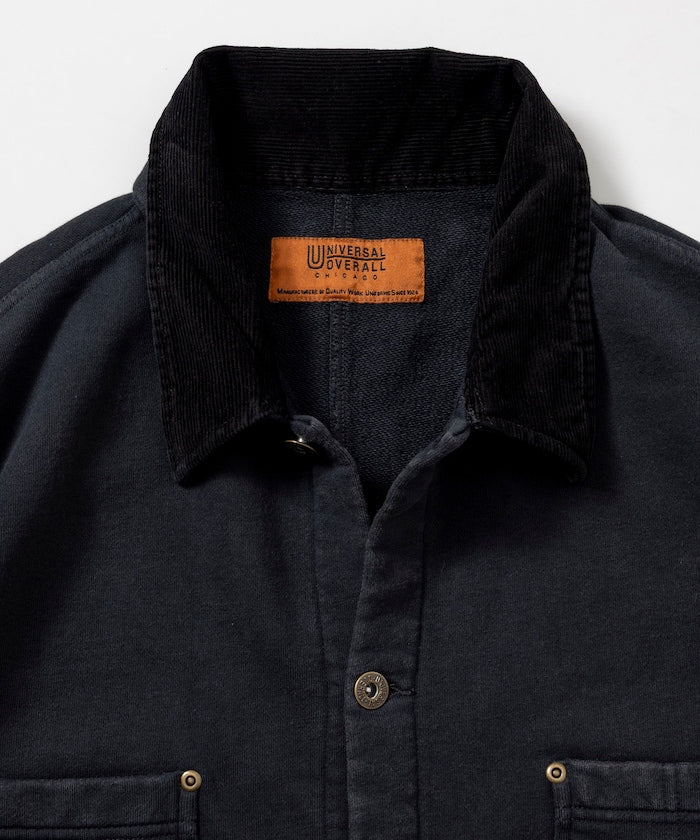 UNIVERSAL OVERALL powder-finished corduroy collar sweatshirt coverall 復古燈芯絨領工裝外套
