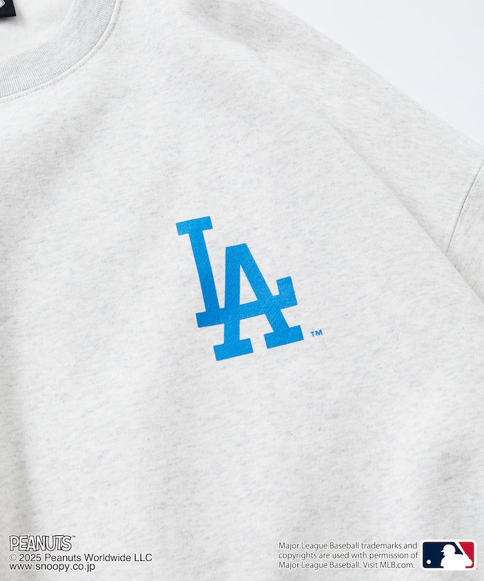 FREAK'S STORE X MLB x PEANUTS Oversized Sweatshirt with Back Print / Dodgers 限定聯名寬版大學T