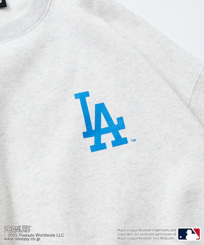 FREAK'S STORE X MLB x PEANUTS Oversized Sweatshirt with Back Print / Dodgers 限定聯名寬版大學T