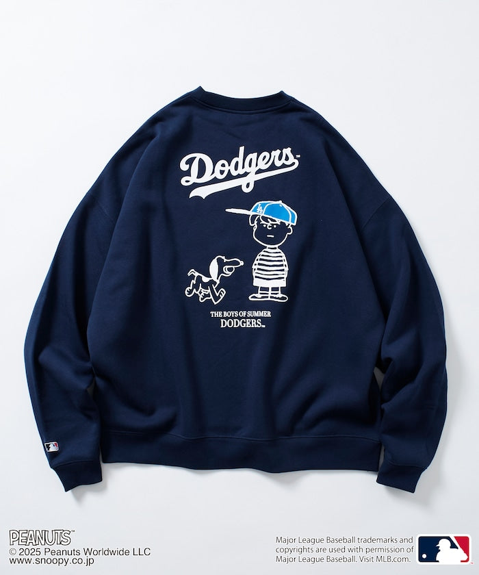 FREAK'S STORE X MLB x PEANUTS Oversized Sweatshirt with Back Print / Dodgers 限定聯名寬版大學T