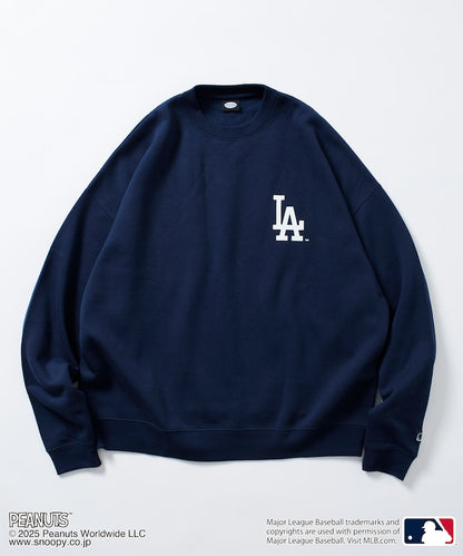 FREAK'S STORE X MLB x PEANUTS Oversized Sweatshirt with Back Print / Dodgers 限定聯名寬版大學T