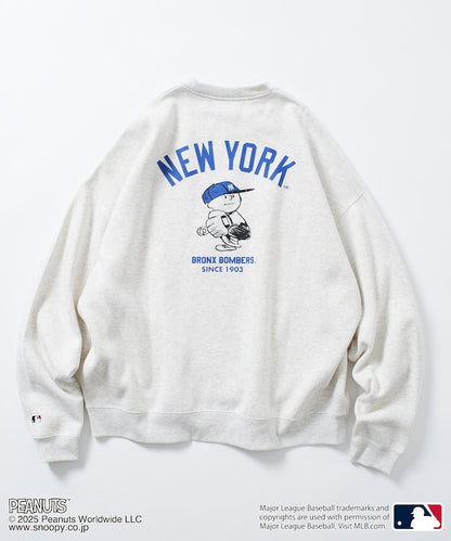 FREAK'S STORE X MLB x PEANUTS Oversized Sweatshirt with Back Print / YANKEES 限定聯名寬版大學T
