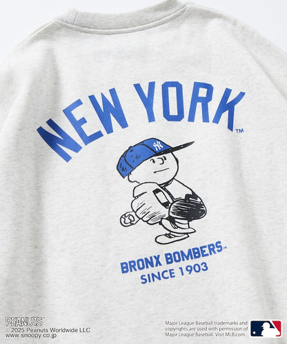 FREAK'S STORE X MLB x PEANUTS Oversized Sweatshirt with Back Print / YANKEES 限定聯名寬版大學T