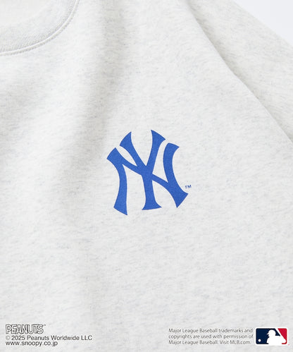 FREAK'S STORE X MLB x PEANUTS Oversized Sweatshirt with Back Print / YANKEES 限定聯名寬版大學T