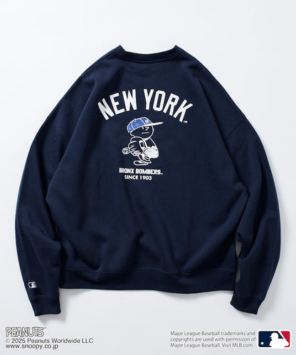 FREAK'S STORE X MLB x PEANUTS Oversized Sweatshirt with Back Print / YANKEES 限定聯名寬版大學T
