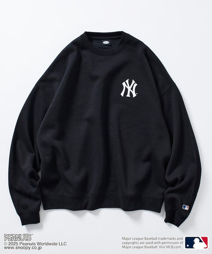 FREAK'S STORE X MLB x PEANUTS Oversized Sweatshirt with Back Print / YANKEES 限定聯名寬版大學T