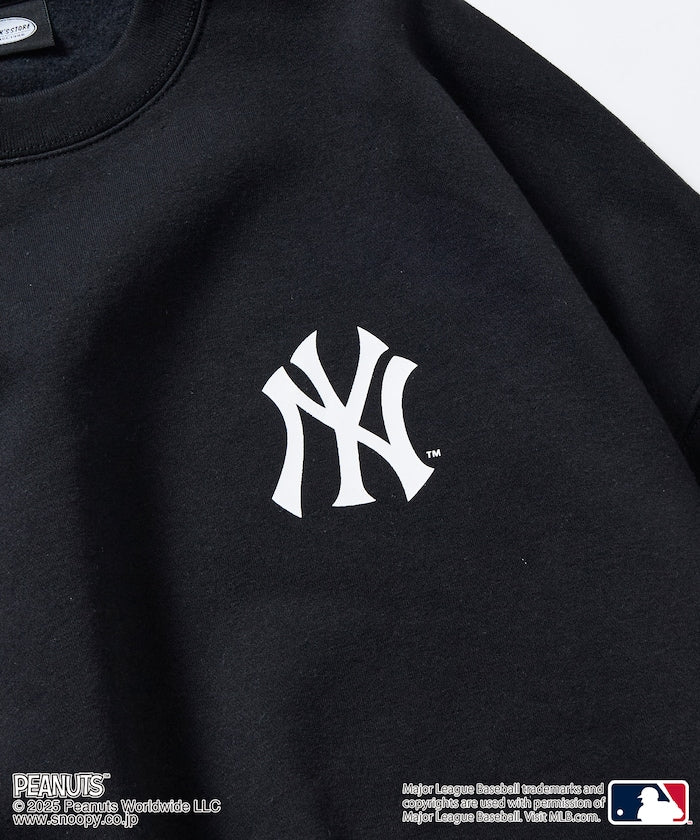 FREAK'S STORE X MLB x PEANUTS Oversized Sweatshirt with Back Print / YANKEES 限定聯名寬版大學T