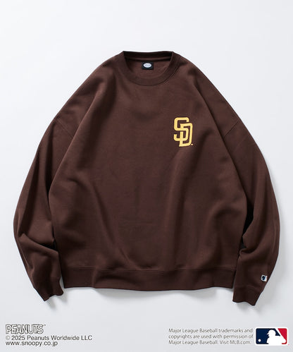 FREAK'S STORE X MLB x PEANUTS Oversized Sweatshirt with Back Print / PADRES 限定聯名寬版大學T