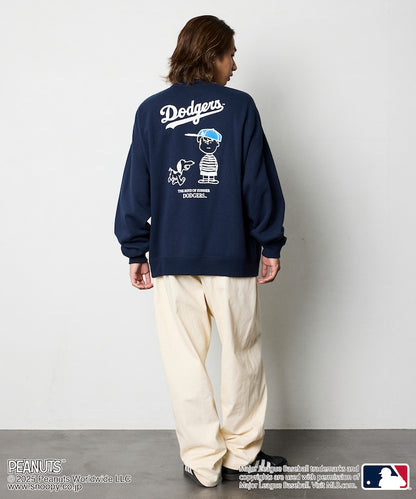 FREAK'S STORE X MLB x PEANUTS Oversized Sweatshirt with Back Print / Dodgers 限定聯名寬版大學T