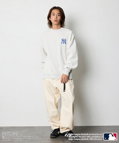 FREAK'S STORE X MLB x PEANUTS Oversized Sweatshirt with Back Print / YANKEES 限定聯名寬版大學T