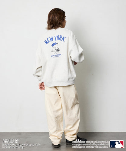 FREAK'S STORE X MLB x PEANUTS Oversized Sweatshirt with Back Print / YANKEES 限定聯名寬版大學T