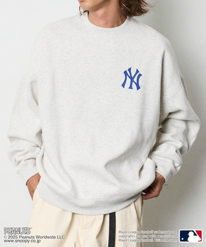 FREAK'S STORE X MLB x PEANUTS Oversized Sweatshirt with Back Print / YANKEES 限定聯名寬版大學T