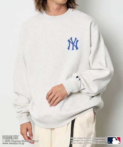 FREAK'S STORE X MLB x PEANUTS Oversized Sweatshirt with Back Print / YANKEES 限定聯名寬版大學T