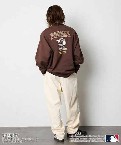 FREAK'S STORE X MLB x PEANUTS Oversized Sweatshirt with Back Print / PADRES 限定聯名寬版大學T